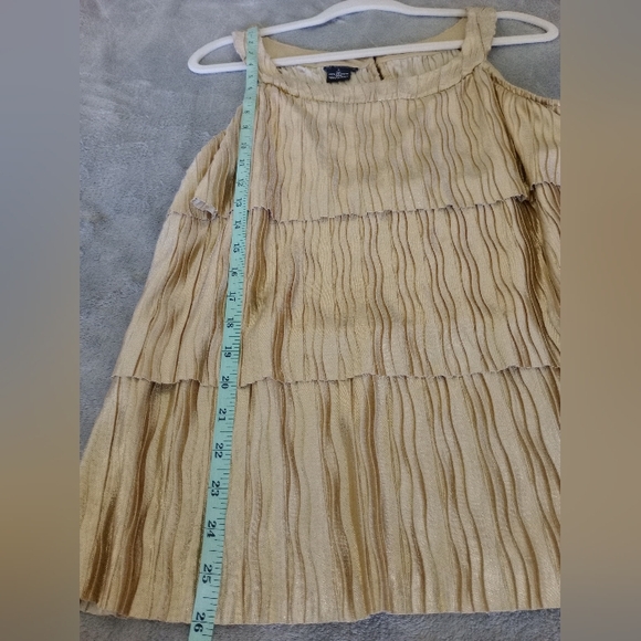 New Direction Women's Elegant Gold Sleeveless Top Blouse Size L - Picture 6 of 8